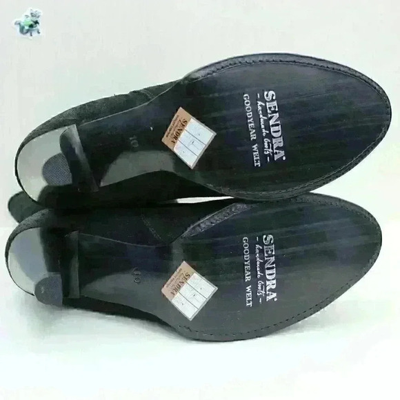 Sendra 10603 Cortez Women's Black Suede Leather With Shearling Boots Size US 10 - Picture 10 of 11